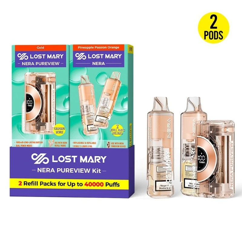 Lost Mary Nera Pureview Kit Disposable Vape - 40000+ Puffs