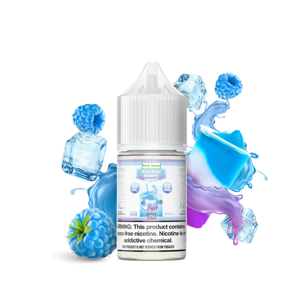 Pod-Juice-Salt-Nic-Vape-Juice-Blue-Razz-Slushy-Freeze